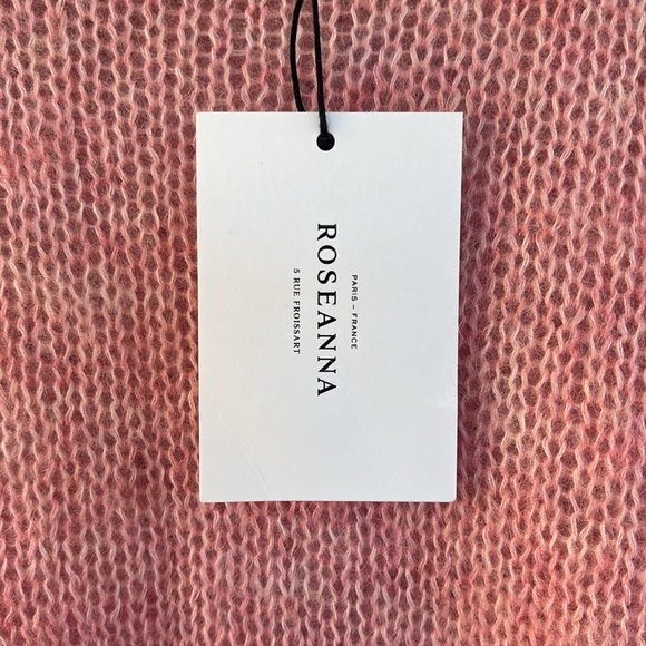 NWT Roseanna Wool Jumper Sweater Size 42 Mohair Blend Pink Cropped Slouch Soft - Picture 2 of 8
